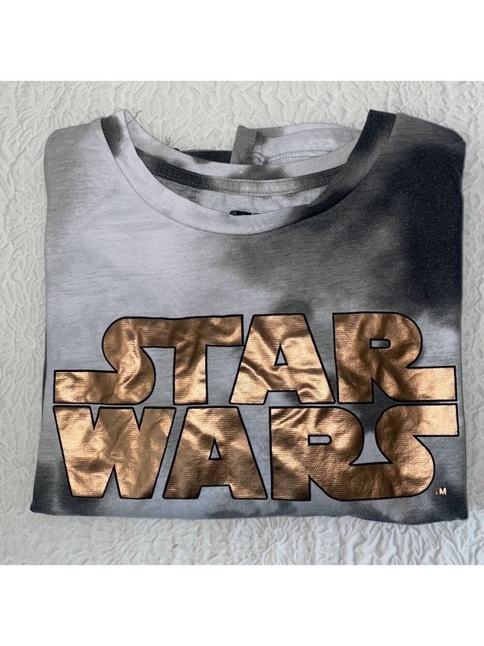 Star Wars Tie Dye Long Sleeve Crop Pullover Shirt